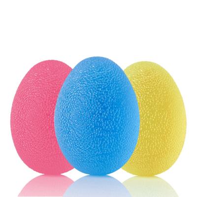 China Durable Color Coded 3 Egg Set Shaped Stree Relief Hand Therapy Strenghener Ball For Adults And Children for sale