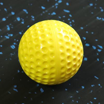 China Baseball Practice 9 Inch Dimple Pitching Cricket Bowling Machine Yellow Hard Balls for sale