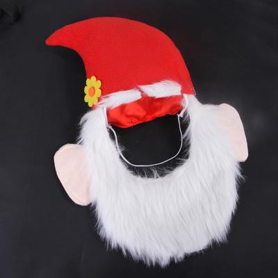 China Winter Sustainable Hat Pet Accessories Headwear Dog Warm Pet Santa Hat For Small Dog Christmas for sale