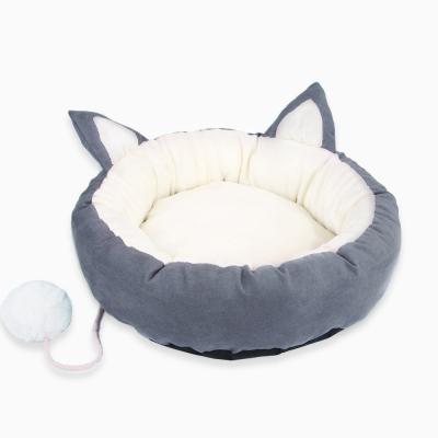 China Wholesale Breathable Cat Ears Cute Litter Nordic Style Small Medium Dog General Removable Washable Four-season Cat Bed Pet Establishments for sale