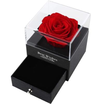 China Eco-Friendly New product ideas 2022 handmade rose gift acrylic rose display box for sale