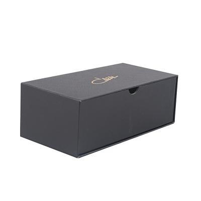 China Velvet High Quality Black Paper Box For Cosmetics for sale