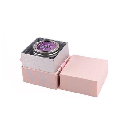 China Handmade Custom paper cardboard luxury round rigid candle gift packaging box for sale