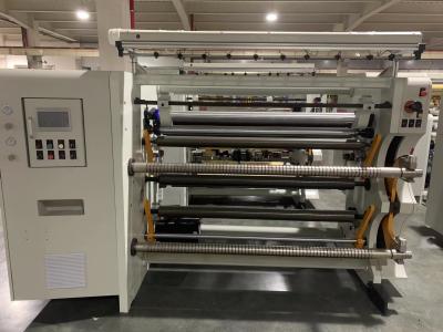 中国 Three Motor Thin Film Paper Roll Slitter Aluminium Foil Rewinder Slitting Machine 1300mm 販売のため