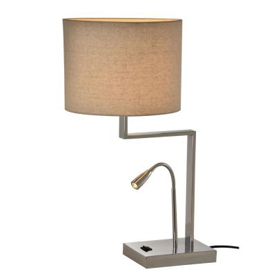 China Modern High Quality Bedroom Iron Base Led Reading Table Lamp With Switch for sale