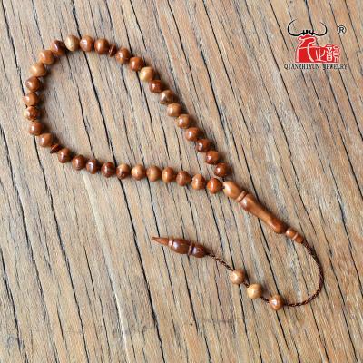 China CLASSIC High Quality Muslim MSL-008 Rosary Beads Natural 33 Palm Fruit Kuka Tasbih Charm Bracelet 7x7mm Islam Prayer Beads 33 Beads for sale