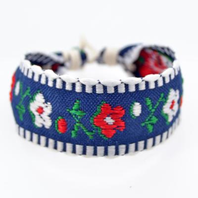 China MZF013 Ethnic Bohemian National Style Woven Belt Hand - Woven Flowers And Plants Adjustable Diy Bracelet Braided Rope Bracelet Custom for sale