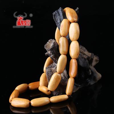 China 20PCS Yellow Natural Vintage Ox Bone Handmade Tooth To Do Old With Shape Of Beaded Beads DIY Accessories. for sale