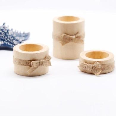 China Weddings Natural Wood Candle Holder For Home Decor Wedding Party Table Top Candlesticks Candle Holder for sale