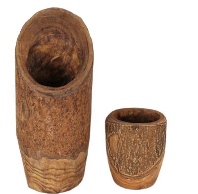 China Rustic Natural Wooden Flower Pot Planter Flower Vase Flower Pots Rustic Rustic Planters for sale