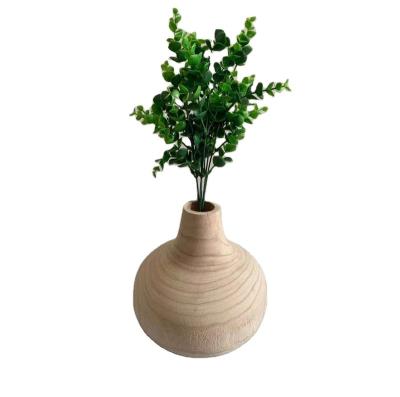 China Rustic Natural Wooden Flower Pot Planter Flower Vase Flower Pots Rustic Rustic Planters for sale