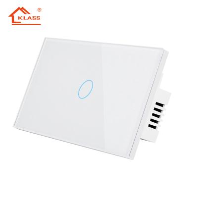 China 1to4 tempered glass strip touch smart switch US standard tempered glass panel stable and pretty control WIFI wholesale price for sale