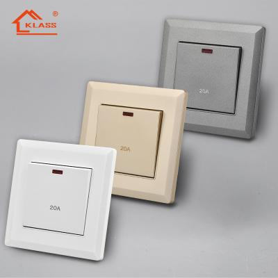 China PC Saudi Arabia British Standard 220V 16A Electrical Light Wall Sockets Switch 20A 45A for sale