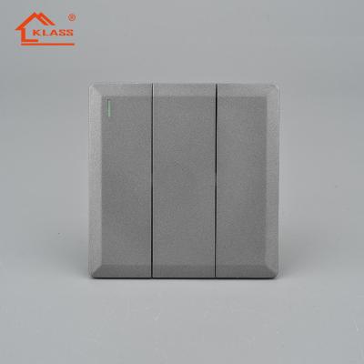 China House Whenzhou Factory Power Supplies Gray Color Simple Design 4 Gang 1way 4gang 2way Wall Switch For Hotel Home Office for sale