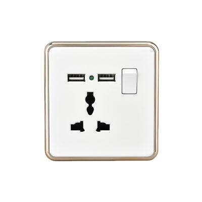 China UK BS Residential / General Purpose China Standard Manufacture OEM Simple Design 3 Hole Power Socket With 2 USB Port For Bangladesh Ghana for sale