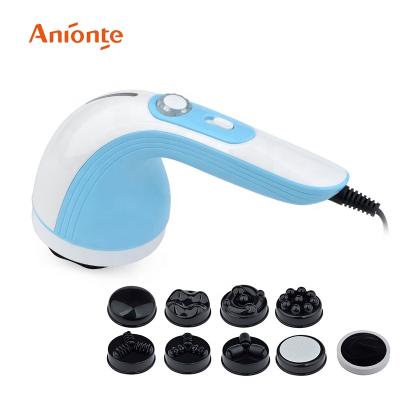 China Portable and powerful electric body massager with 8 replaceable massage heads for sale