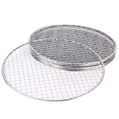 China Easily Cleaned Stainless Steel Cast Iron Barbecue BBQ Grill Custom Round Dish Cooking Grids Wire Mesh Net for sale