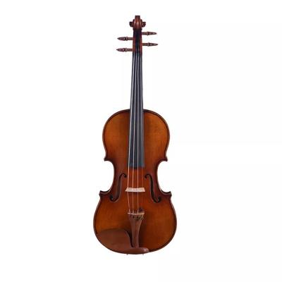 China Luxury Hot Selling 4/4 Professional Maple Solid Wood Customized Dark Brown Violins for sale