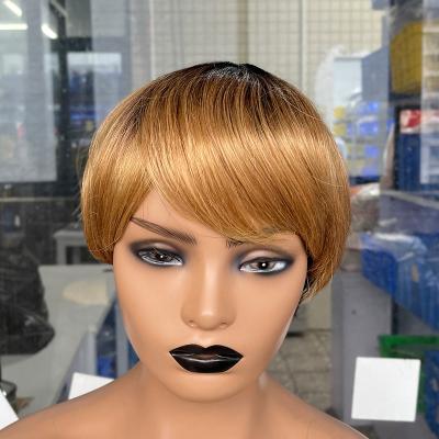 China Wholesale Cheap Afro Straight Pixie Hair Lace Wigs, Non Lace Front Pixie Wig, Wigs Short Blonde Pixie Hair for sale