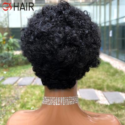 China Tangle Free And Shedding Pixie Cut Wig Free Natural Human Hair Bob Pixie Cut Lace Wig Bleached Curly Knots Lace Pixie Curls Short Frontal Wigs for sale