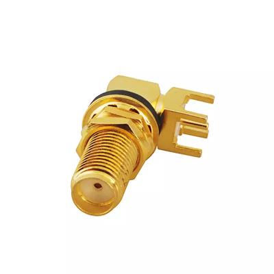 China Brass Yonghao SMA Female RF bulkhead connector for FM antenna automotive PCB SMA-KWE IP67 waterproof for sale