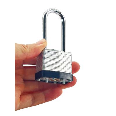 China Widely Usage High Quality anti-theft Iron Padlock Industrial Laminated Padlock Long Shackle warehouse for sale