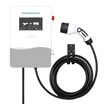 China Wall Mounted And Floor Mounted Parking Car Charger EV AC Power Type - 2 Box 32A Home Wall EV Charger 22KW 7