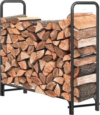 China Country Firewood Rack For Outdoor And Indoor Use Firewood Storage Log Rack 4ft For Fireplace Fits On Porches Decks RoomPatio Family for sale