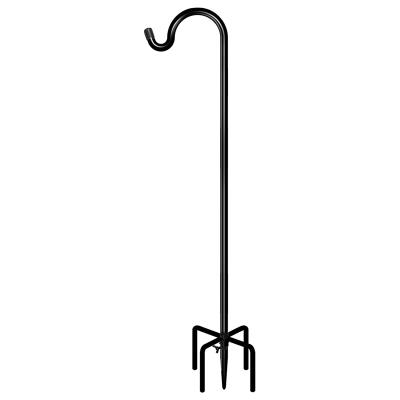 China Coastal Shepherd Hook with 5 Forks 60 Inch - Tall Shepherds Hook Bracket for Bird Drivers Plant Baskets 1 Pack Black for sale