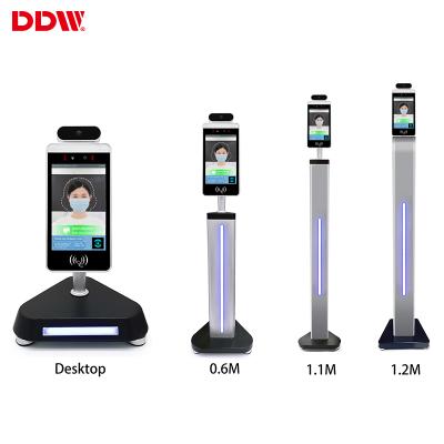 China Indoor Face Recognition Thermal Imaging Display Temperature Smart Kiosk for sale