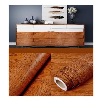 China 2021 modern embossed grain mural wallpaper 3d Korea natural wood adhesive film sticker wallpaper decorative embossed wall covering for sale