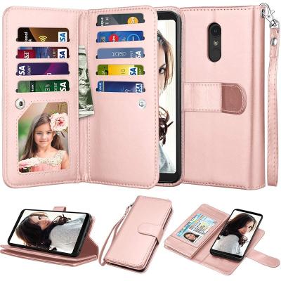 China Kickstand Kickstand for LG K52 Mobile Accessories Case for Stylo6 K22 for Nine Card and Driver's License Protective Sleeve Leather Case for sale