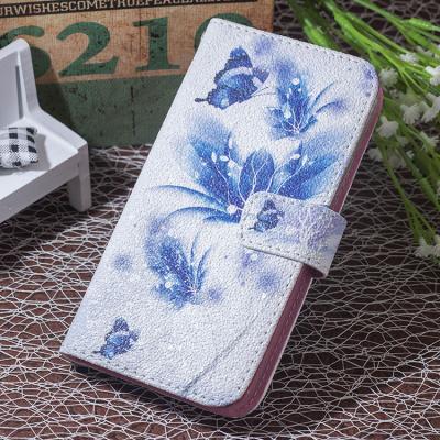 China OEM Printing TPU+PC Split 2in1 Design Lanyard Flip Leather Mobile Phone Wallet Case For iphone 8 plus Butterfly Design Mobile Cover Case for sale