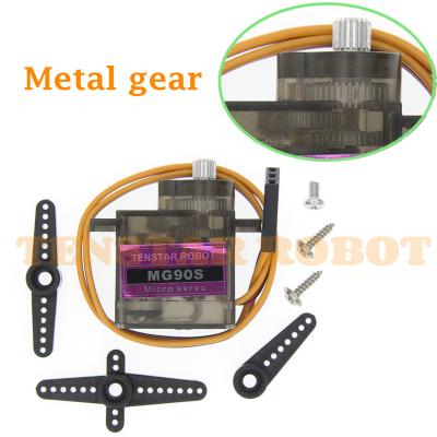 China Computer MG90S Metal Gear Digital 9g Servo For Rc Helicopter Boat Flat Car MG90 for sale