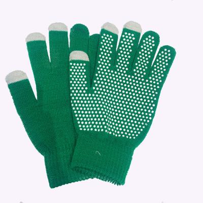 China Three Finger Acrylic Comfortable Soft Colorful Non-slip Touch Screen Gloves for sale