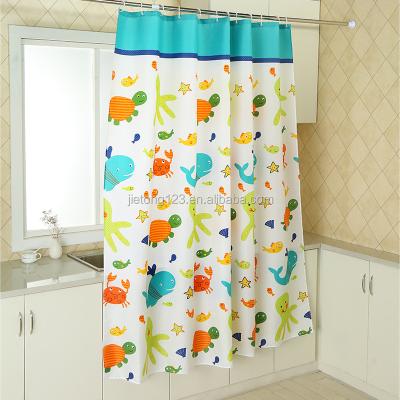 China Sustainable PEVA Material Shower Curtain Turtle Shower Curtain for sale