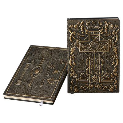 China Retro A5 hardcover book diary notebook bronze European style embossed embossed birthday gift for sale