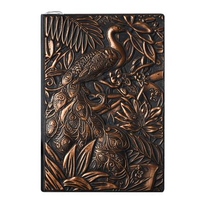 China Professional Factory Supply A5 Hardcover 100Sheets Antique PU Leather Journal, Custom Notebook 3D Embossed Leather Book for sale