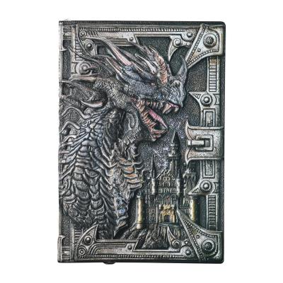 China High Quality Leather Custom Dragon Hardcover Material A5 Size Sublimation Diary Notebook Travel Journal for sale