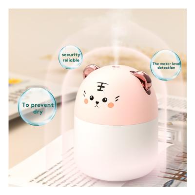 China Portable Car H2O Mini Desktop Mist Maker USB LED Night Light Air Rechargeable Pet Humidifier for Bedroom for sale