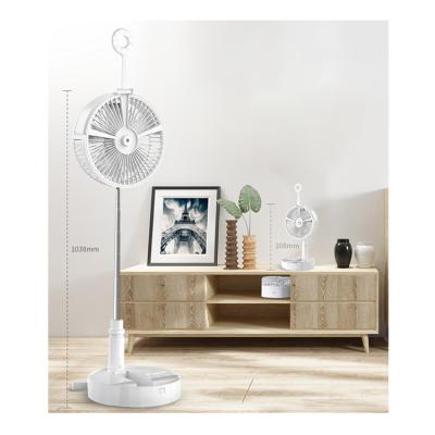 China New Multifunctional Retractable Fan Modern Design Rechargeable Standing Fan with Laptop Stand for sale