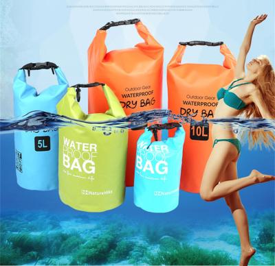 China Environmental Friendly PVC 5L 10L 15L 20L 25L 30L PVC Floating Waterproof Dry Bag For Camping Hiking Swimming for sale