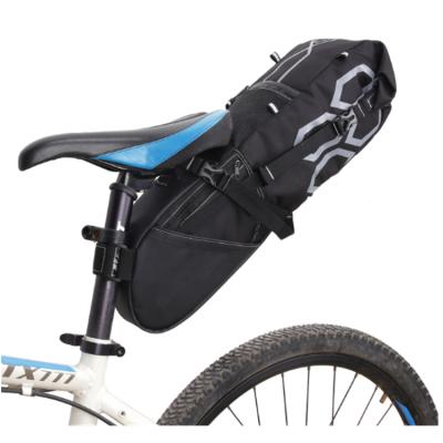 China 12L Travel Large Capacity Durable Road Waterproof Mountain Bike Seat Saddle Recycling Bag For Riding for sale