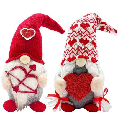 China Valentine's Day Gnomes Gnomes Plush Decorations Cloth 2022 Valentines Day Decor Gift Ideas Saint Elf Ornaments Valentines Day Gnomes Plush for sale