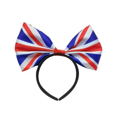 China 2022 Jack Bow Headband Great Britain Union Jubilee Unions Platinum Queen Jack Flag Headband Hair Decoration Unions Party Supplies for sale