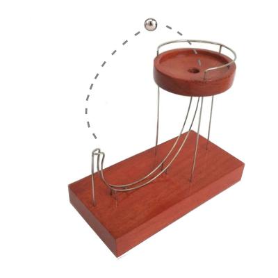 China Kinetic Art Movement Perpetual Motion Levitating Ball Toys Physics Science Instrument Wooden Kinetic Magnetic Toy Desk Top Office Home Decor for sale