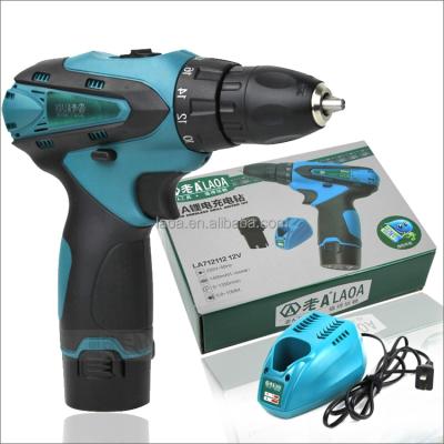 China LAOA DC 12v Electric Motor Drill Electric Drill Waterproof Screwdriver with Li-ion Battery 200*190mm for sale