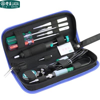 China LAOA 35W Electric Welding Iron Set Welding Repair and Welding Tool Kit with 11 Pcs in Tool Bag for sale