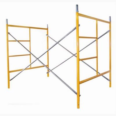 China Traditional Powder Coted or Galvanized Safway Style Mason Frame Scaffolding with Drop Lock 5'x6'4” Single Box Frame for Plaster Jobs for sale