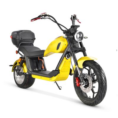 China New EEC COC factory price citycoco fat tire scooter motorcycles warehouse 60v 20ah front wheel 17inch cheap battery e electric adult scooter; 12inch rear wheel for sale